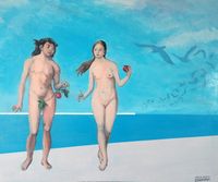 Adan y Eva -origenes- 65 x 54 cm